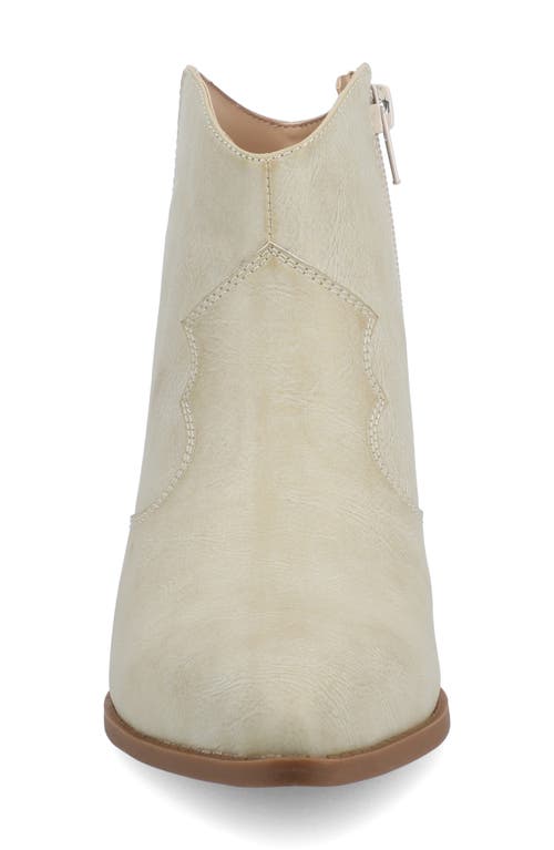 Journee Collection Taliah Western Ankle Boot In Neutral