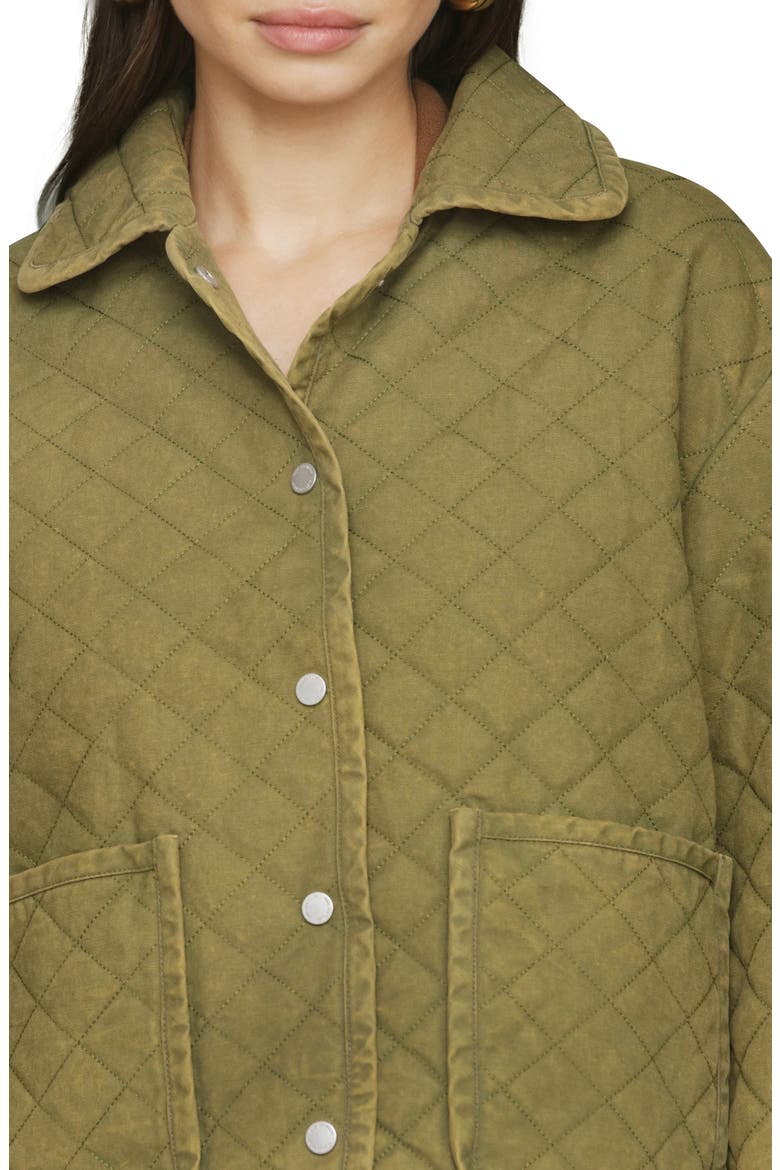 Diamond Quilted Cotton Jacket, Alternate, color, JUNGLE