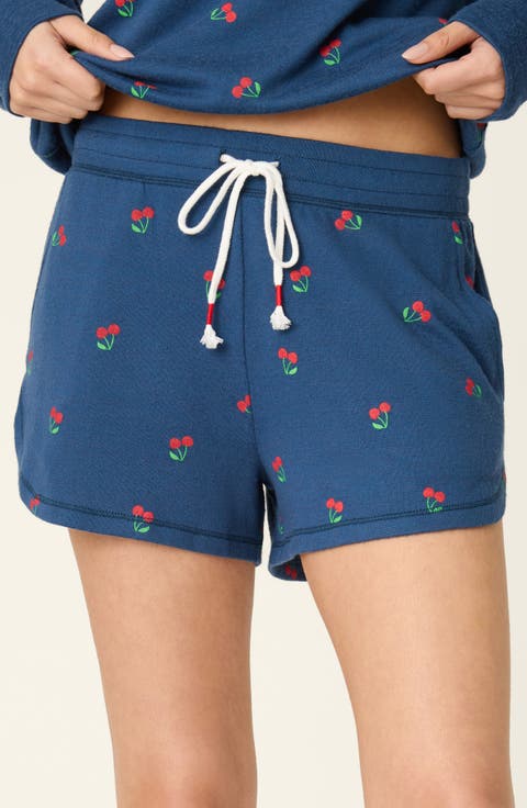 Cherry Print Pajama Shorts