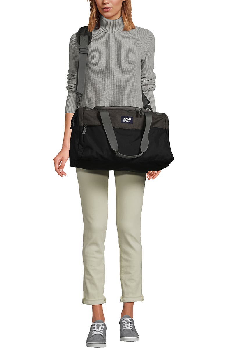 Lands' End Small All Purpose Travel Duffle Bag, Main, color, Oxidized Gray Heather