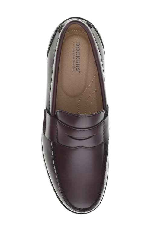 Dockers Mens Colleague Dress Penny Loafer Shoe In Cordovan
