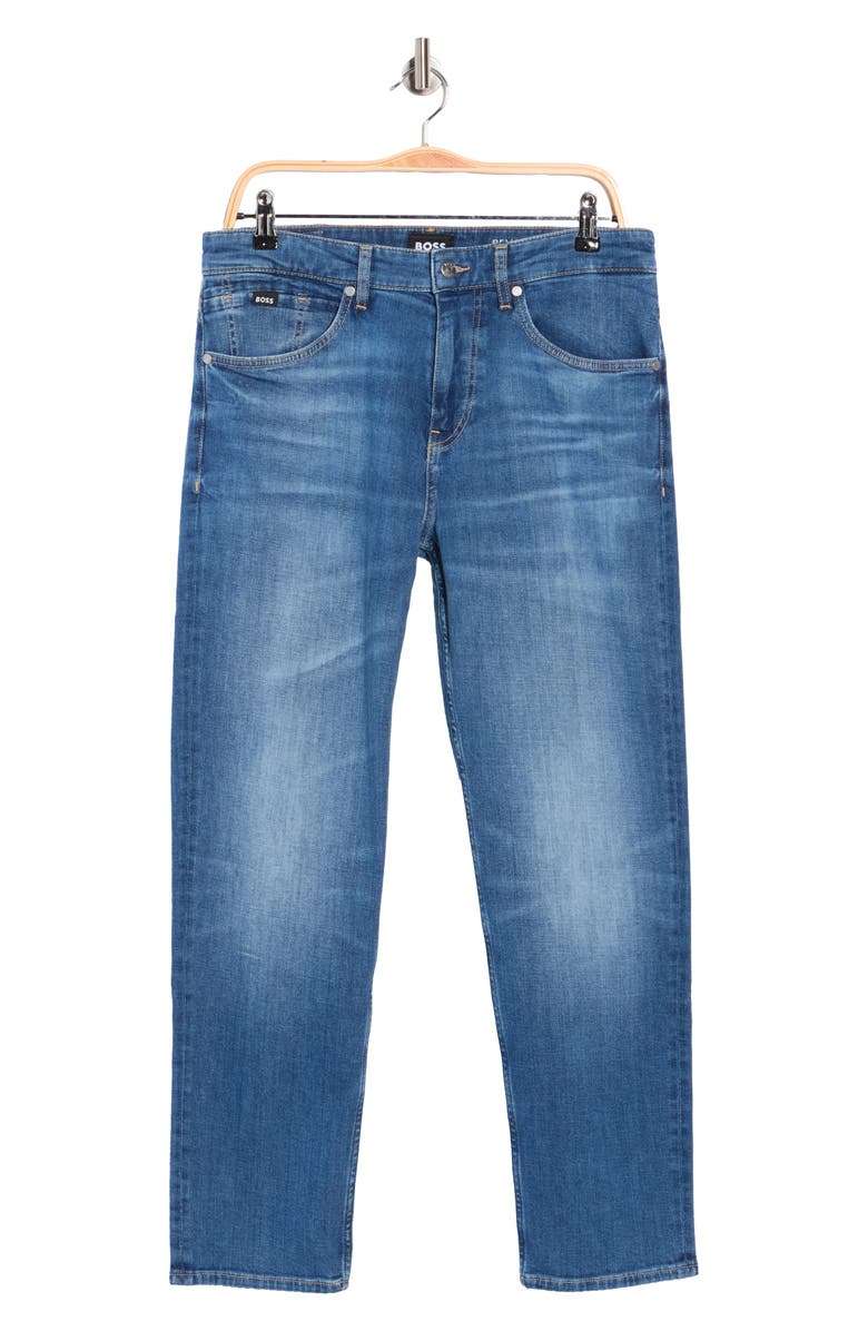 BOSS Re Maine Straight Leg Jeans, Main, color, Bright Blue