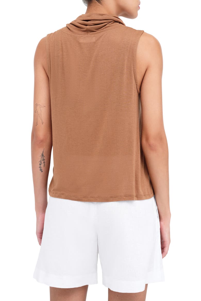 Callie Cowl Neck Knit Top, Alternate, color, CHESTNUT