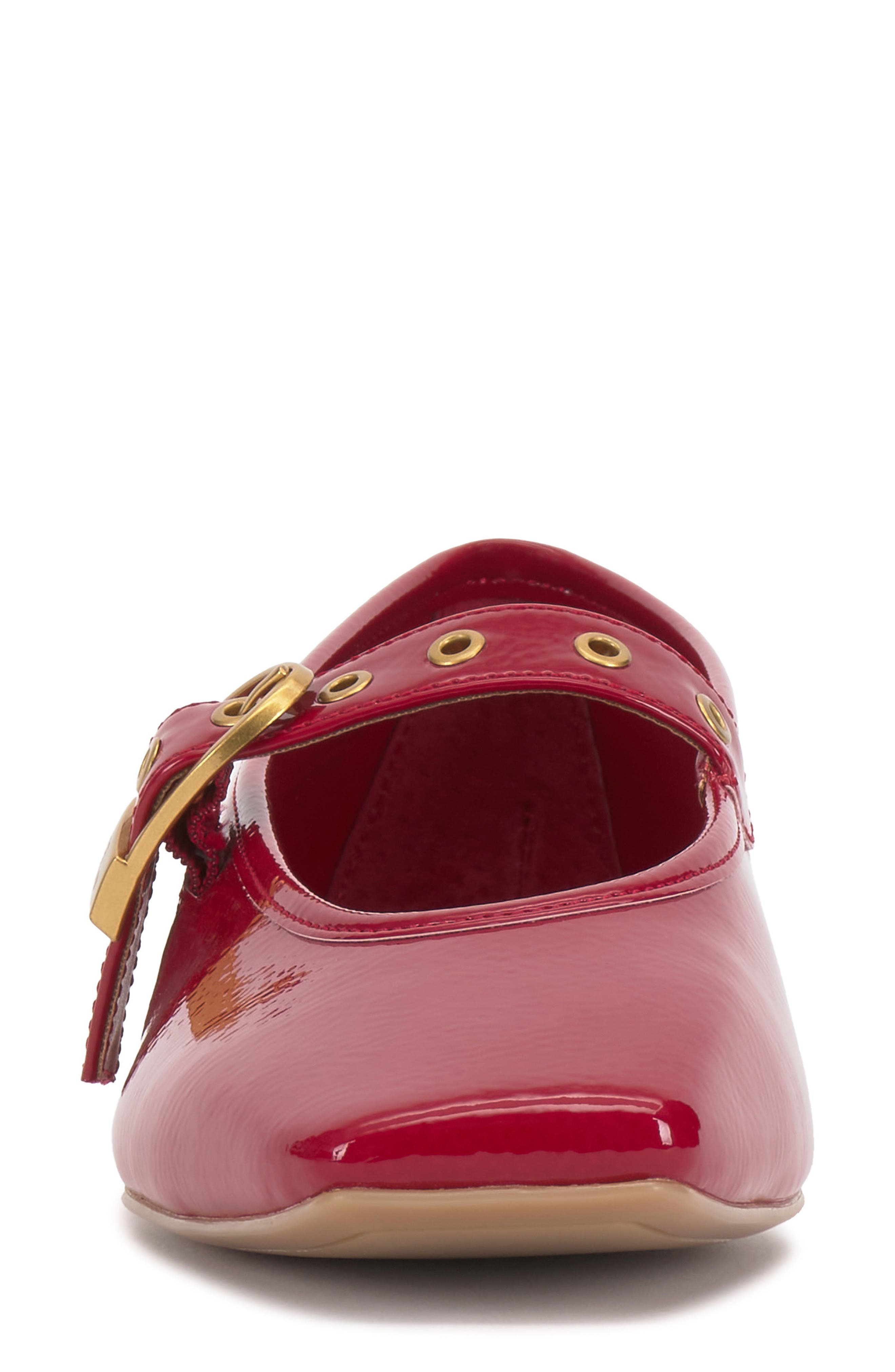 Vince Camuto Vinica Square Toe Mary Jane Flat, Alternate, color, Flame