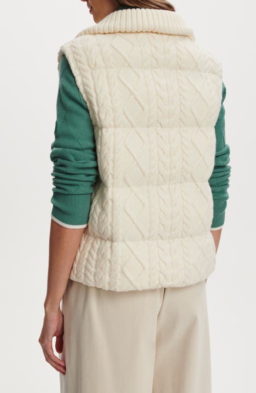 Varley Irina Cable Quilted Puffer Vest In White