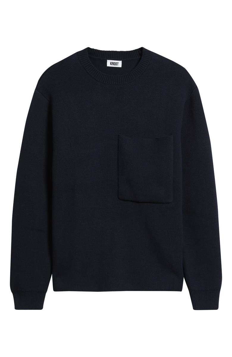 KROST Oversize Cotton Blend Sweater, Alternate, color, Dark Navy
