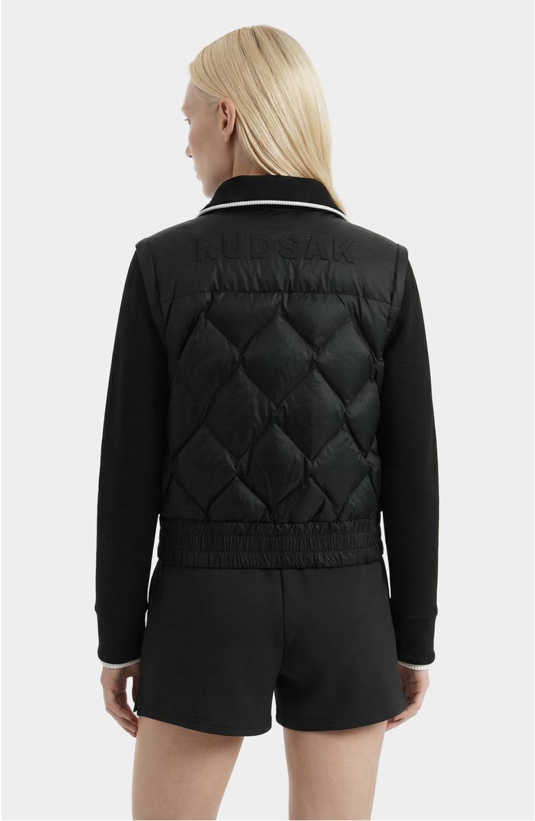 Rudsak Prisa Quilted Light Down Jacket With Removable Sleeves, Alternate, color, Black