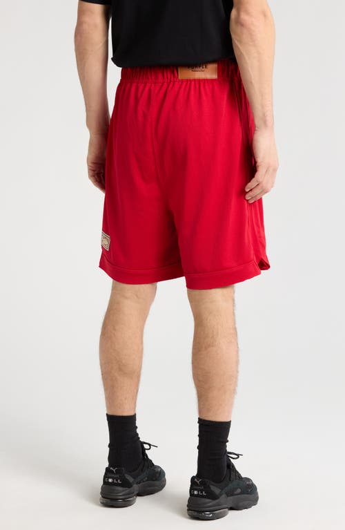 PURPLE BRAND PURPLE BRAND X NBA CHICAGO BULLS MESH ATHLETIC SHORTS