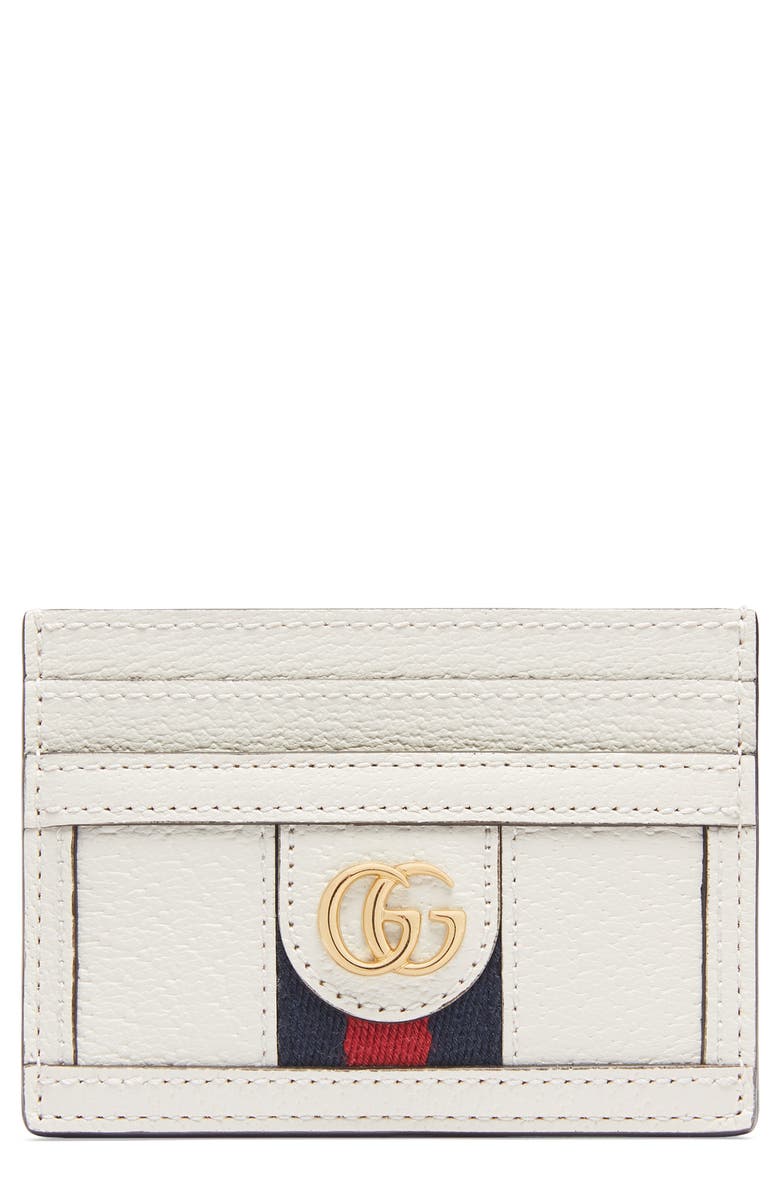 Gucci Ophidia Leather Card Case, Main, color, 
