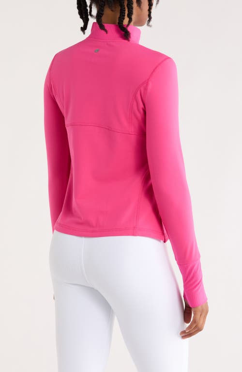 Apana Meridian Midweight Half Zip Sweatshirt In Pink
