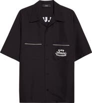 AMIRI Club Amiri Embroidered Camp Shirt