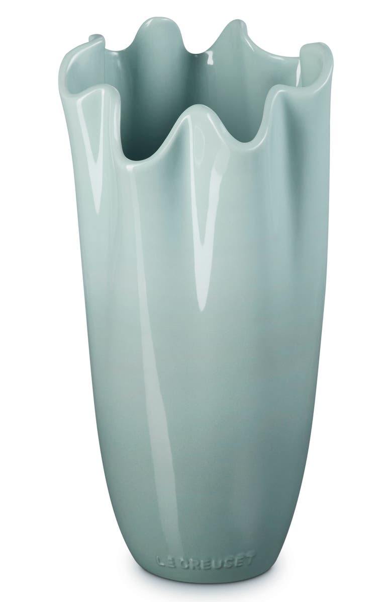 Le Creuset Iris Stoneware Vase, Main, color, Sea Salt