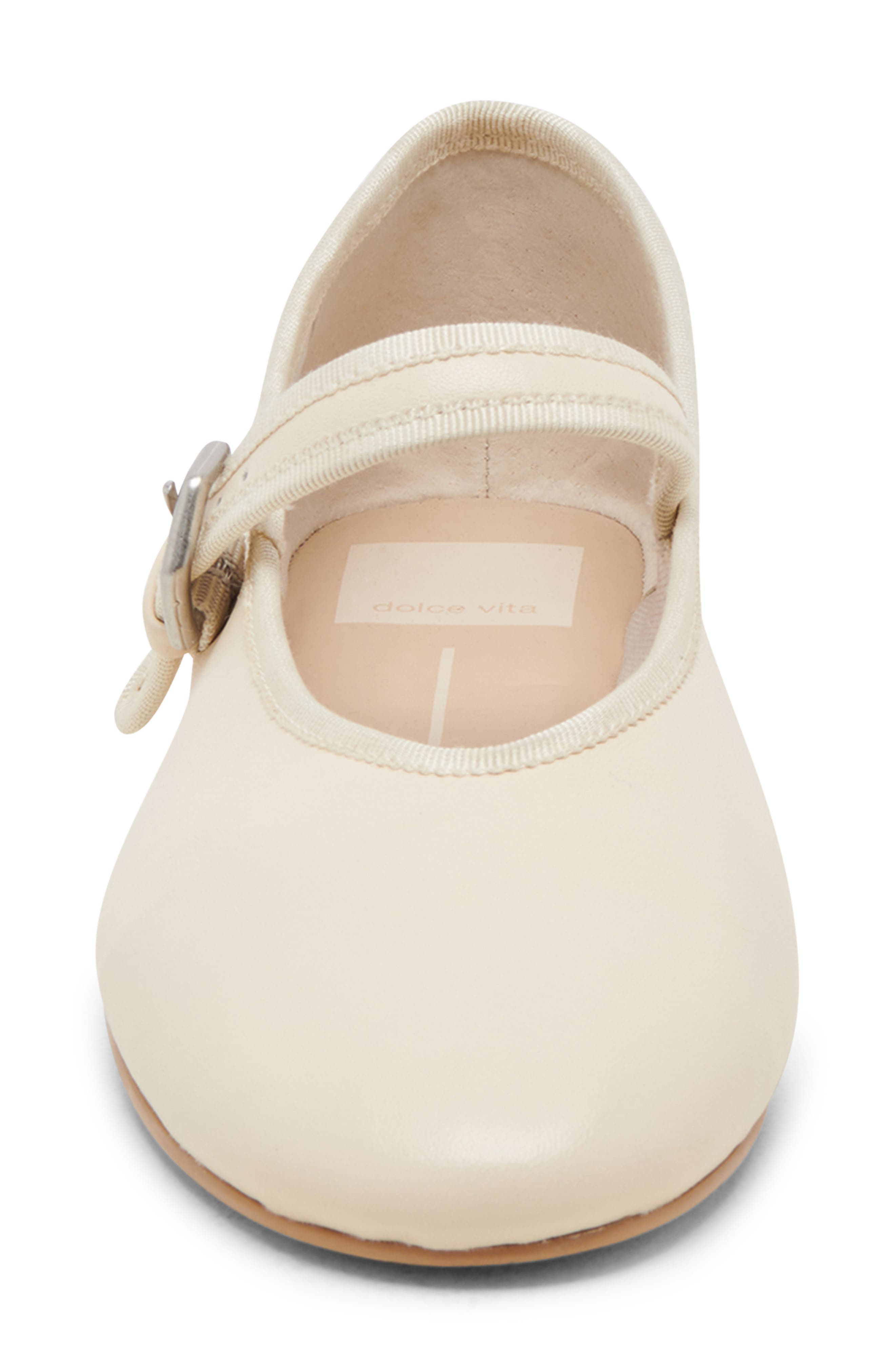 Roslyn Mary Jane Flat, Alternate, color, CREME LEATHER
