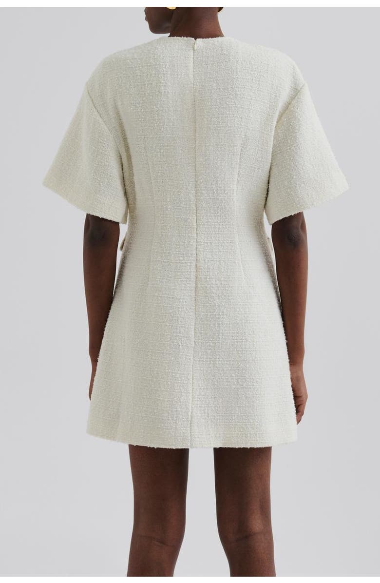 Malina Rayna Boucle Short Sleeve Mini Dress, Alternate, color, Vanilla