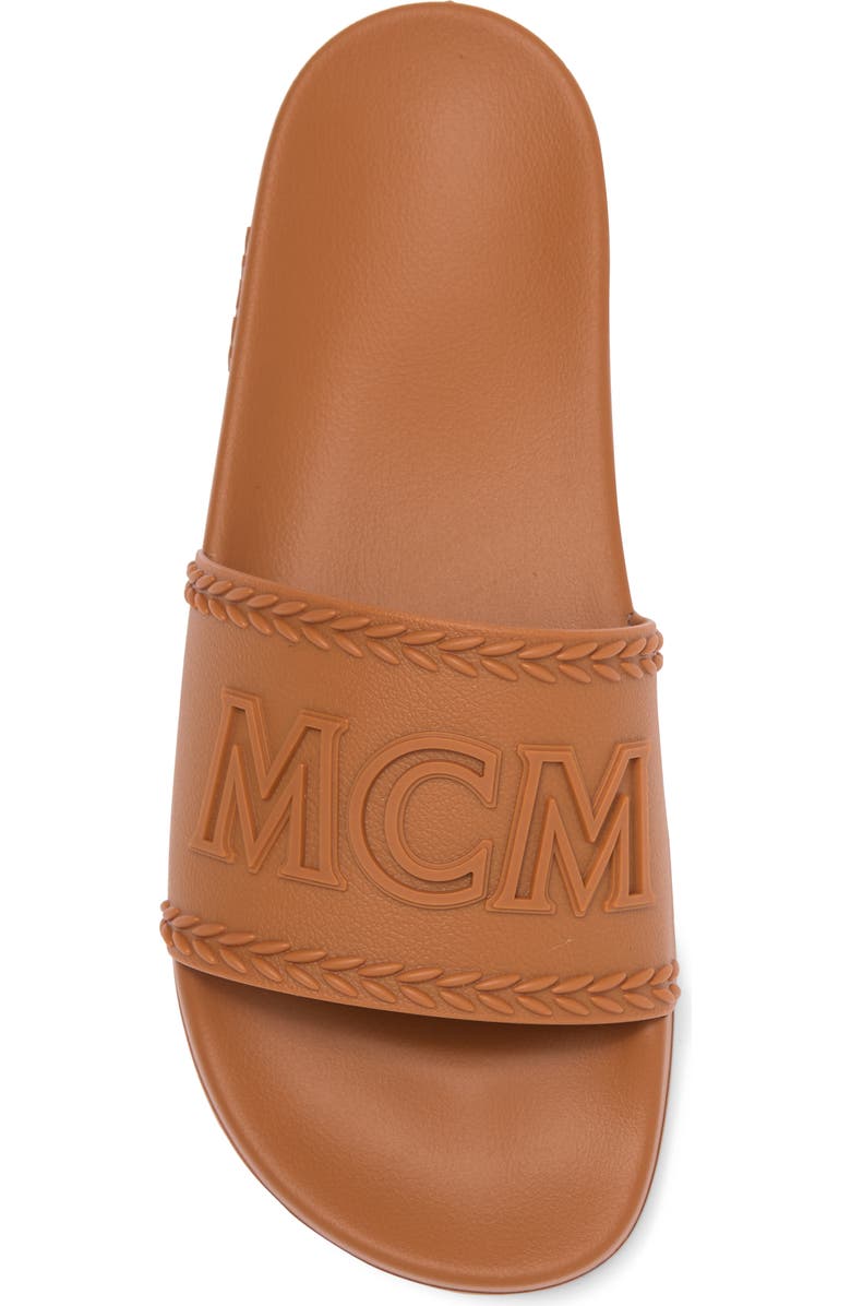 MCM Logo Slide Sandal, Alternate, color,