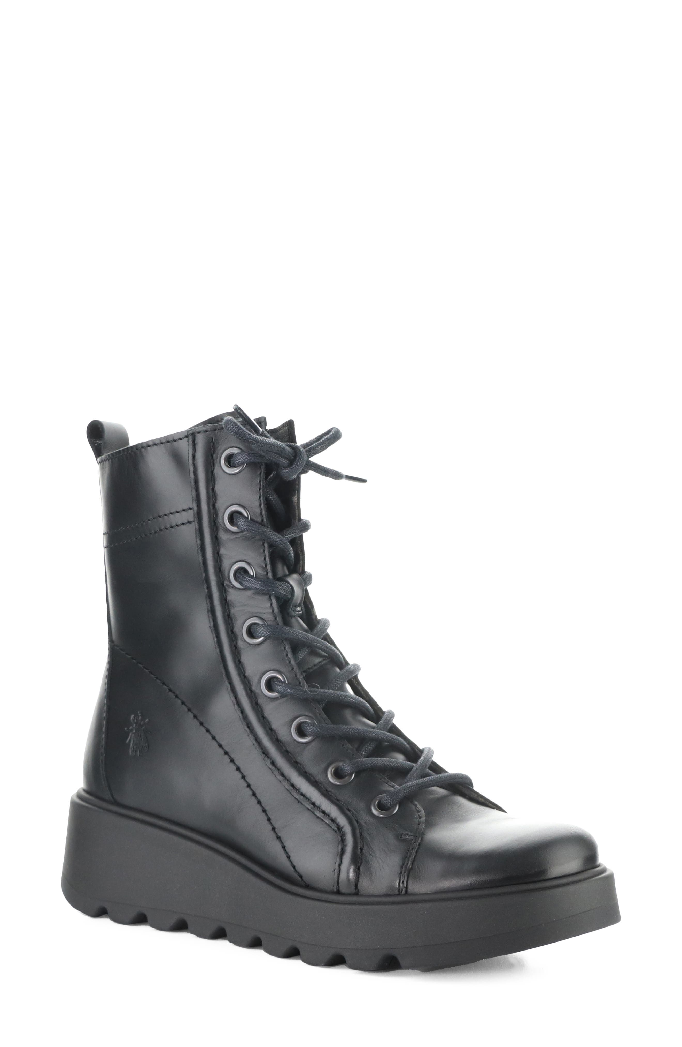Tery Combat Boot, Main, color, 000 BLACK