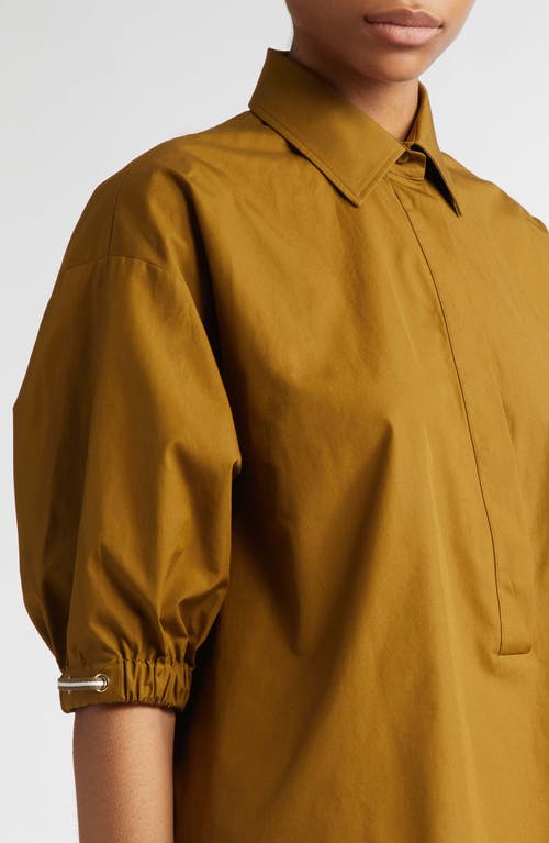 Max Mara Teano Cotton Poplin Shirt In Olive Green