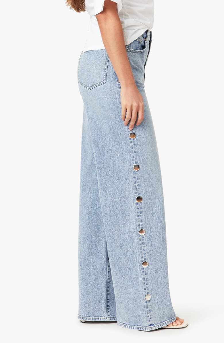 Habitual Gemma Studded Wide Leg Jeans, Alternate, color, Aire