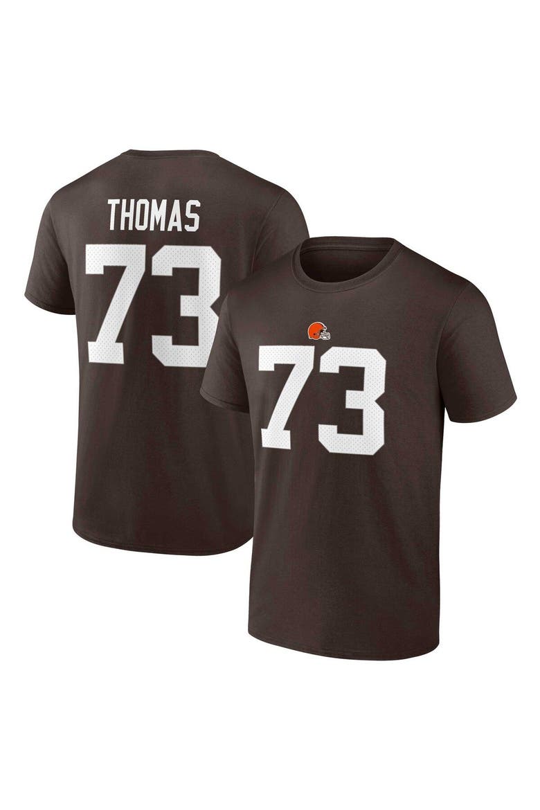 Men's Fanatics Branded Joe Thomas Brown Cleveland Browns Retired Player Icon Name & Number T-Shirt, Main, color, Brown