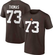FANATICS Men's Fanatics Branded Joe Thomas Brown Cleveland Browns Retired Player Icon Name & Number T-Shirt