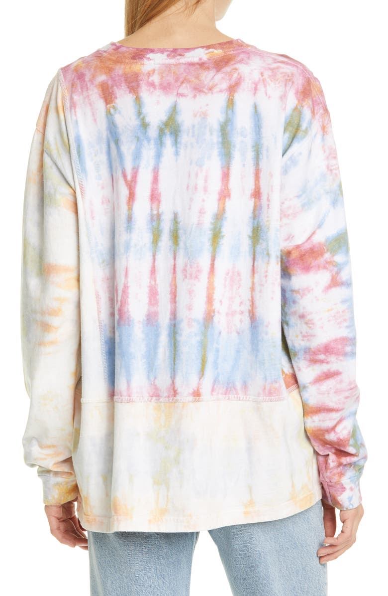 John Elliott Reconstructed Tie Dye Long Sleeve T-Shirt, Alternate, color,