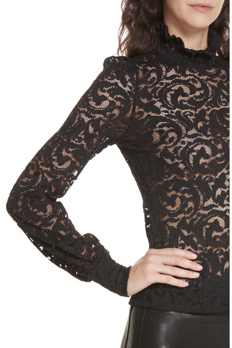 Samara Lace Top, Alternate, color, BLACK
