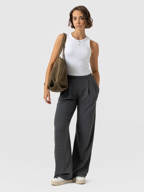 Saint + Sofia Camden Wide Leg Pant In Gray