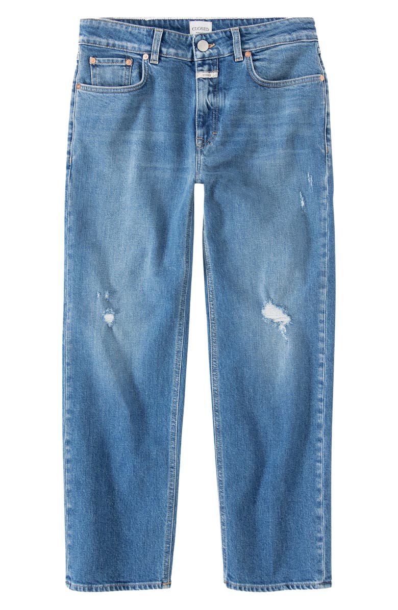 Closed Milo High Waist Ankle Slim Organic Cotton Jeans, Alternate, color, Mid Blue