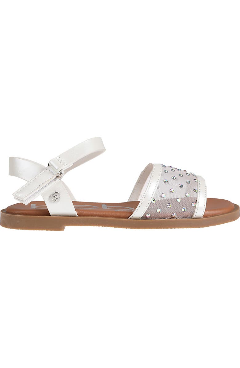 bebe Kids' Rhinestone Mesh Sandal, Alternate, color,