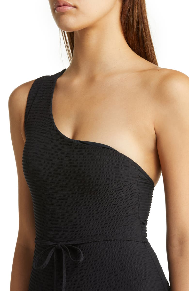 Sea Level Messina One-Shoulder Tie Waist One-Piece Swimsuit, Alternate, color,