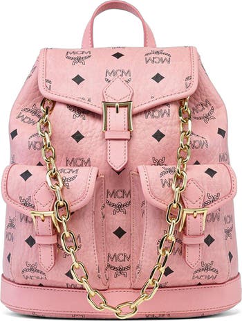 MCM Visetos Drawstring Backpack MCM Aren Drawstring Backpack in Visetos COGNAC VISETOS  main image 4
