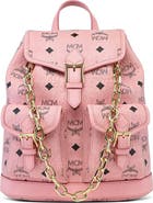 MCM Mini Aren Drawstring Backpack in Visetos