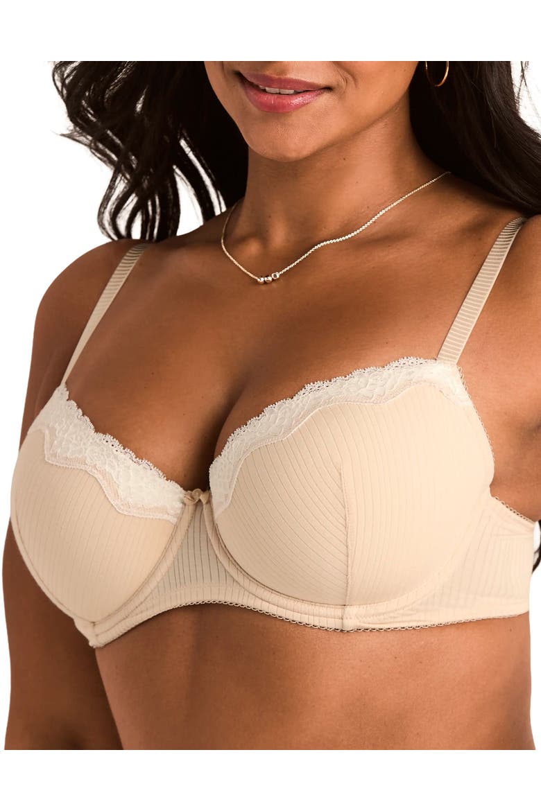 Lilou Contour Demi Bra, Alternate, color, Light beige