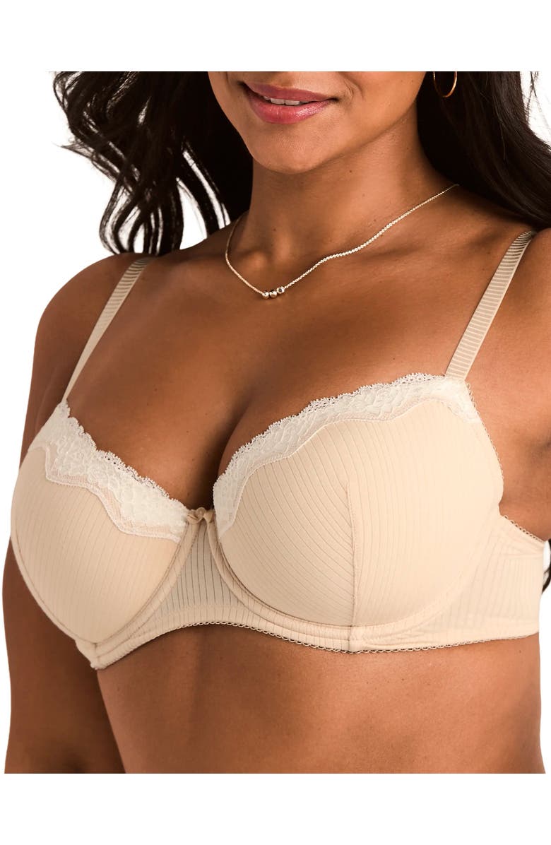Adore Me Lilou Contour Demi Bra, Alternate, color, Light Beige