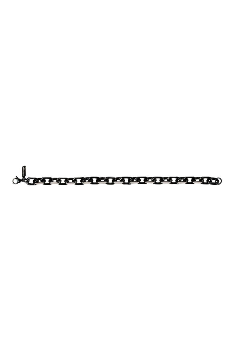 Men's Rolo Chain Bracelet, Alternate, color, BLACK