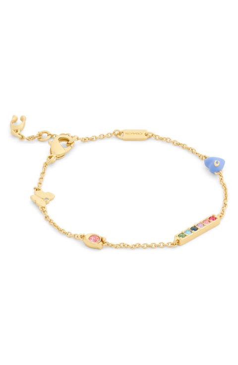 Enamel Heart Flex Bracelet