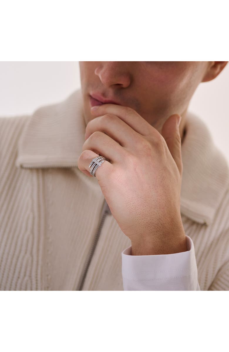 Spear Ring, Diamonds, Wide