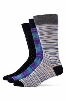 Lorenzo Uomo Assorted 3-Pack Crew Socks