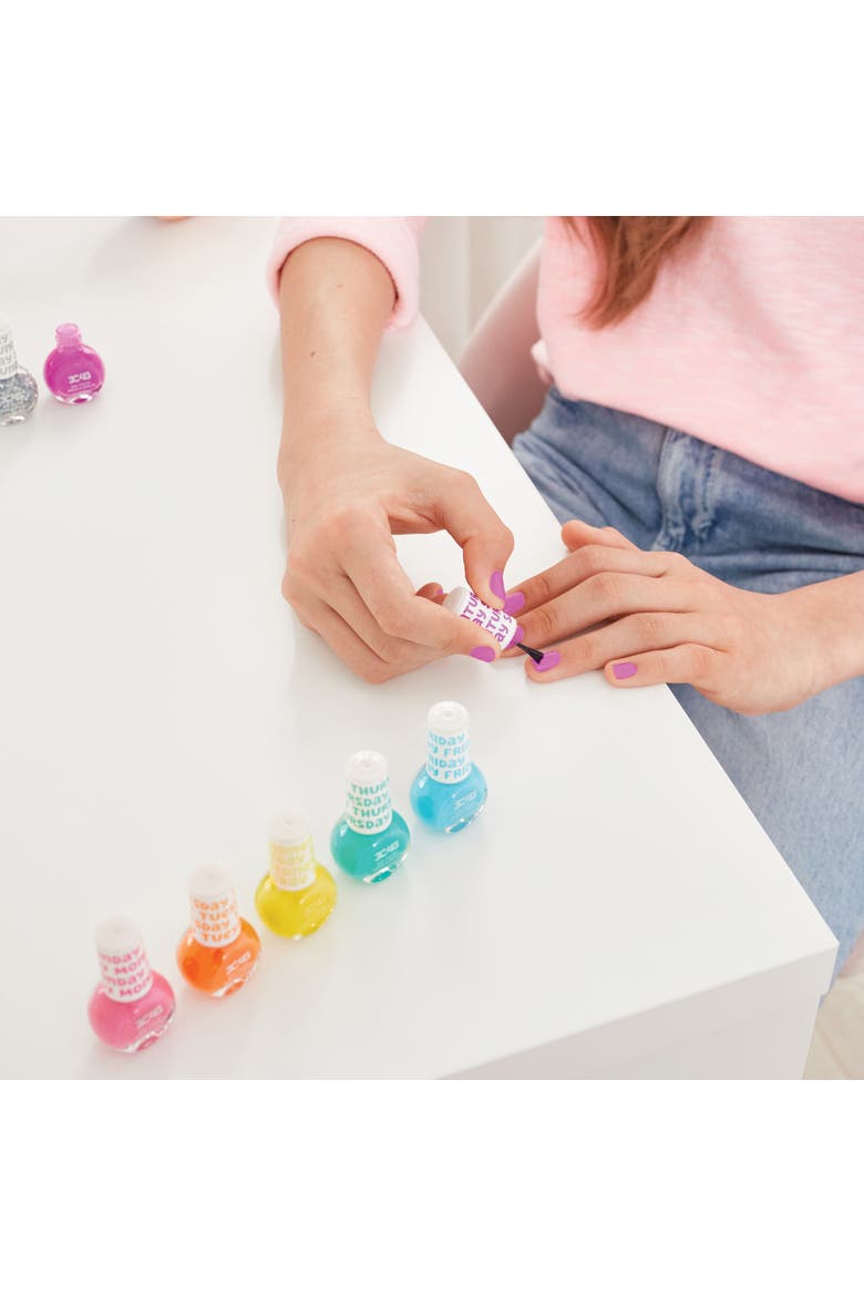 3C4G Rainbow Days Of The Week Nail Polish Set 7 Bottles, Alternate, color, Multicolored