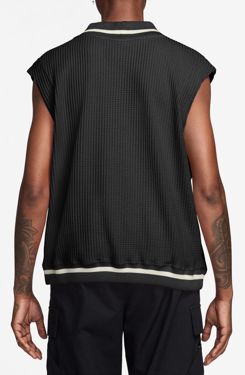 Nike Oversize Waffle Vest, Alternate, color, Black/ Sail