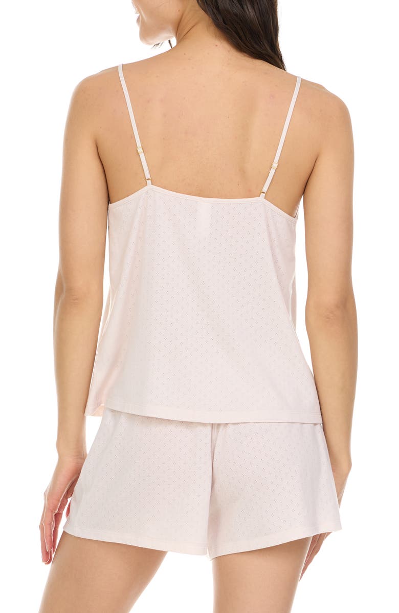 Flora By Flora Nikrooz Brittany Short Pointelle Knit Pajamas, Alternate, color, Beige