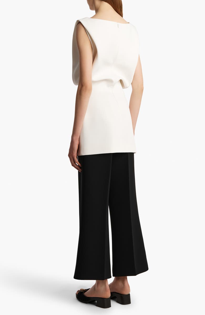 Khaite Toma Bonded Crepe Minidress, Alternate, color, Chalk