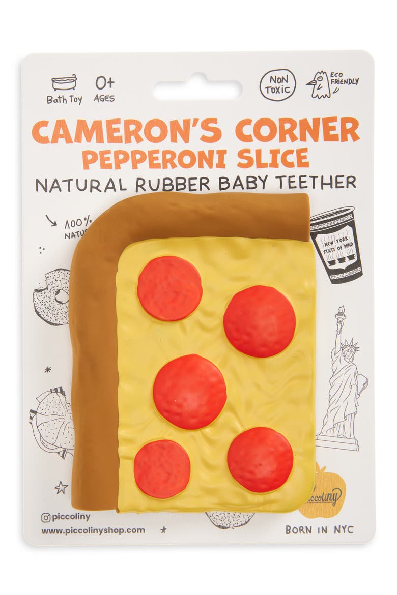 Rubber Teether, Main, color, PIZZA