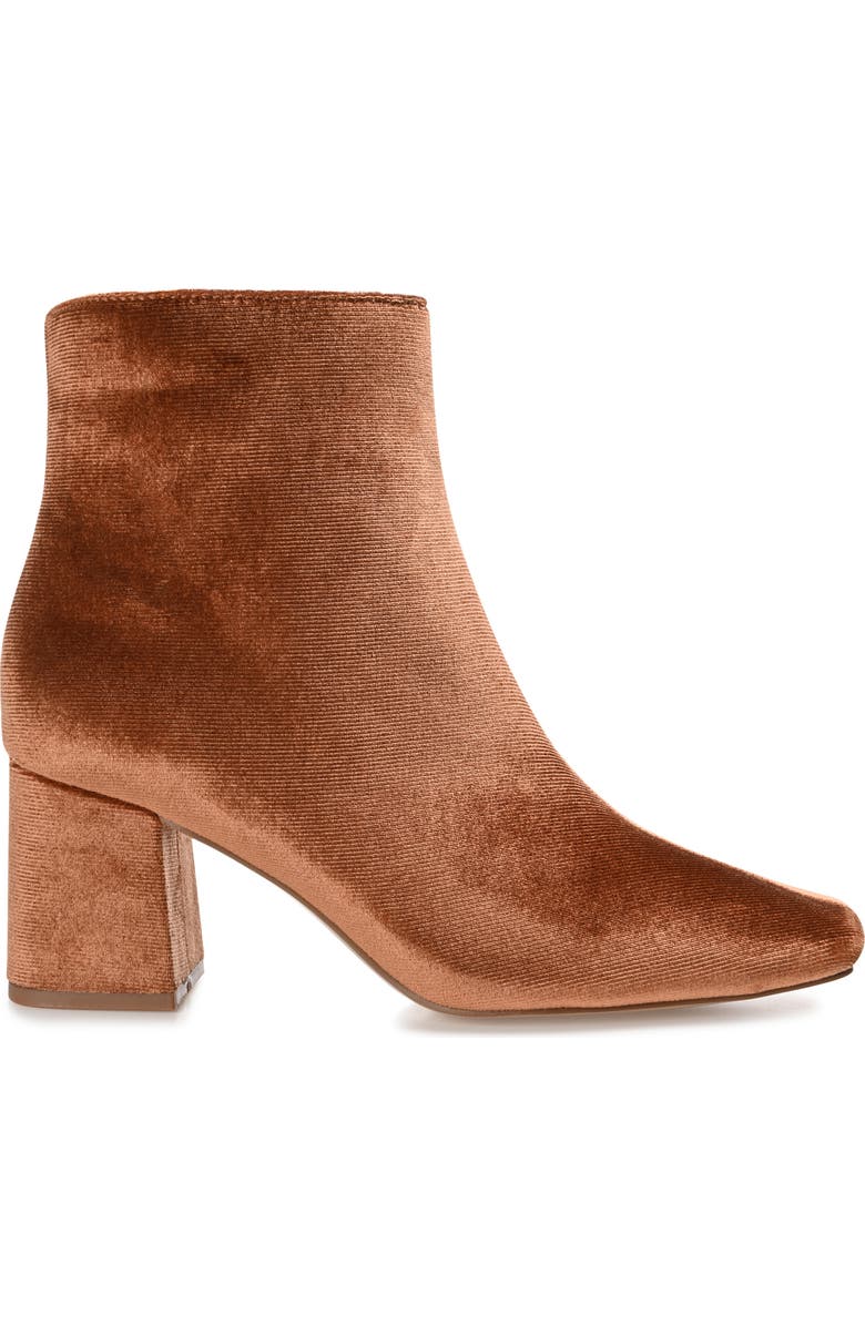 Journee Collection Hazara Block Heel Bootie, Alternate, color, Brown