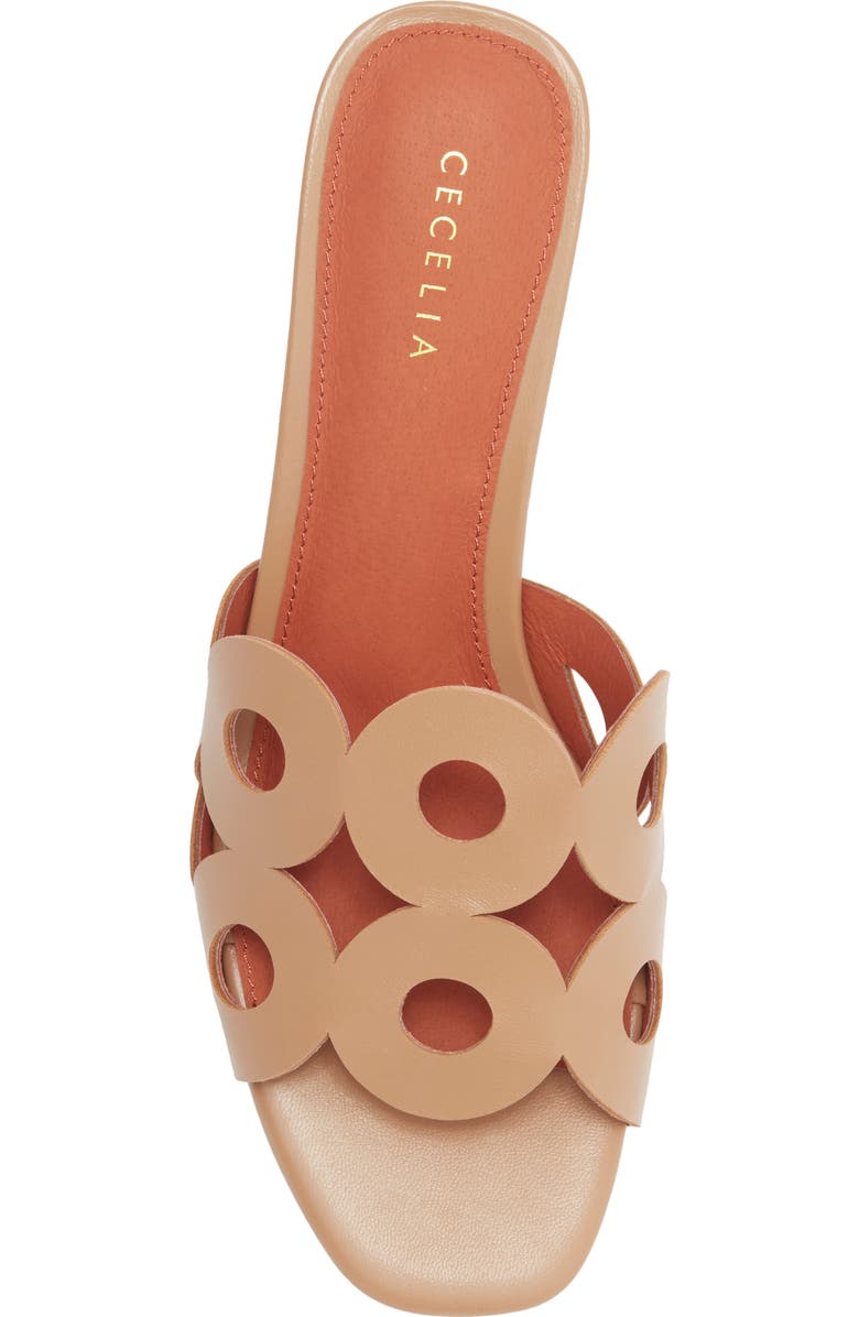 Cecelia New York Belmont Cutout Slide Sandal, Alternate, color, Tan