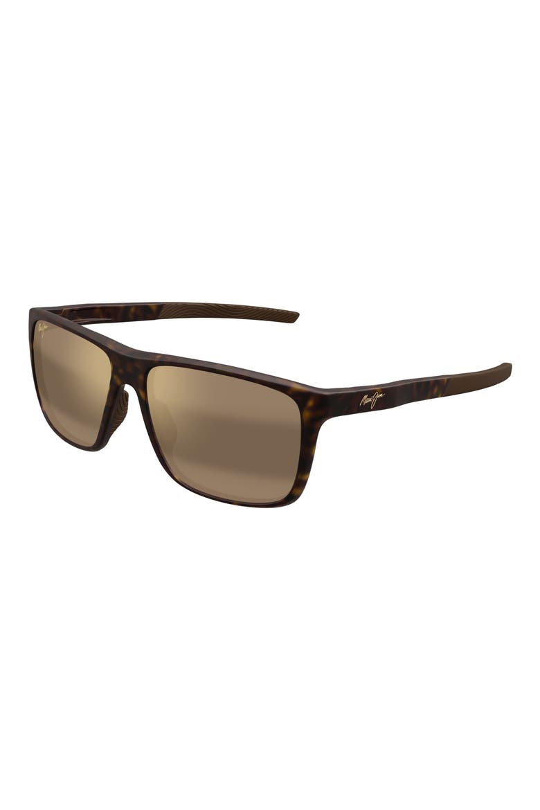Lehopulu 58mm PolarizedPlus2 Rectangular Sunglasses, Alternate, color, TORTOISE