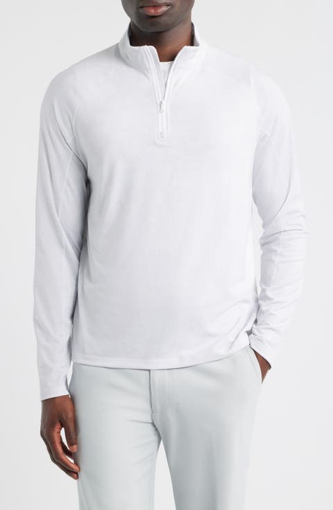 Viktor Waffle Camo Print Quarter Zip Pullover