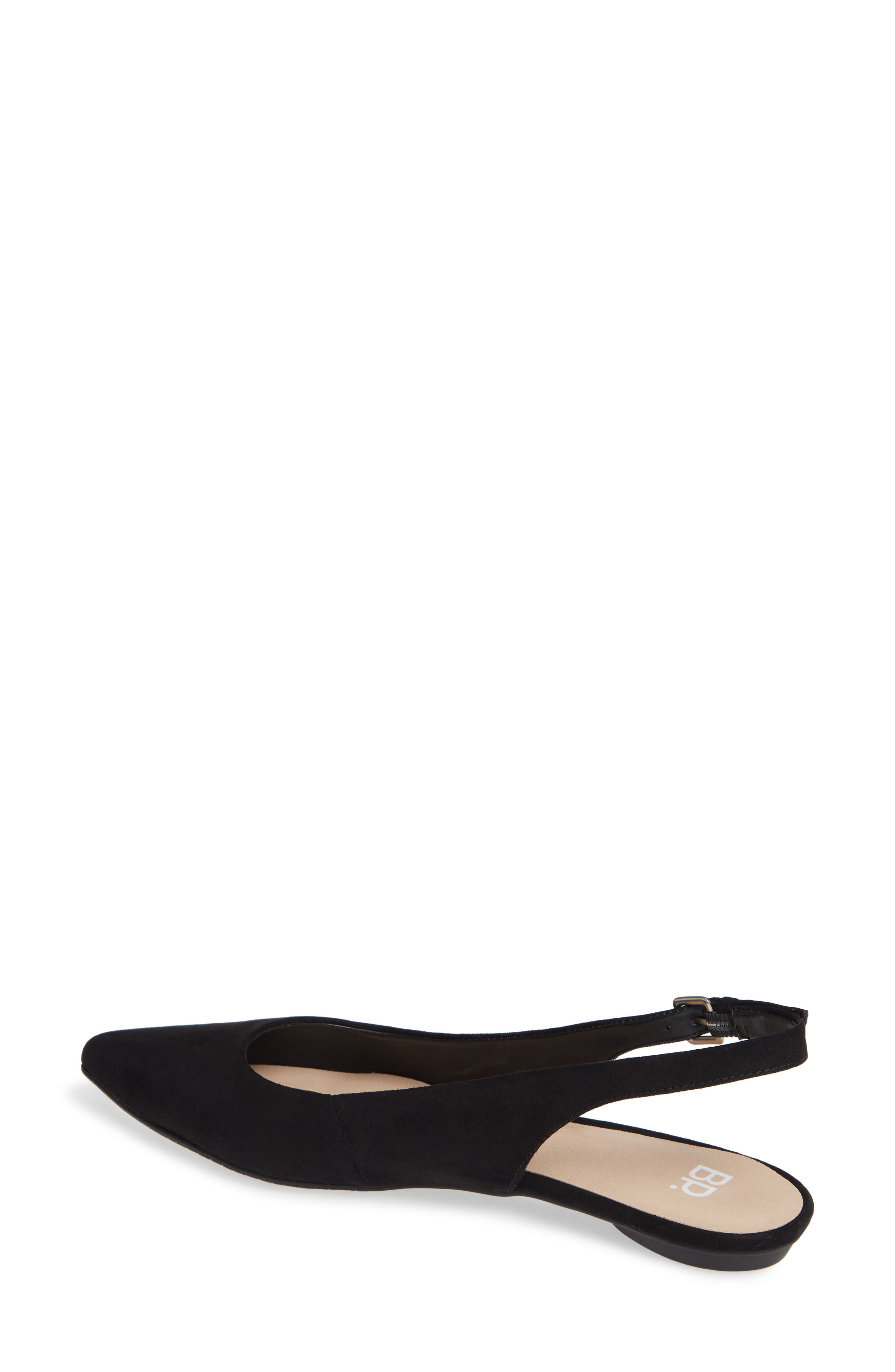 Sandra Slingback Flat, Alternate, color, BLACK FAUX SUEDE