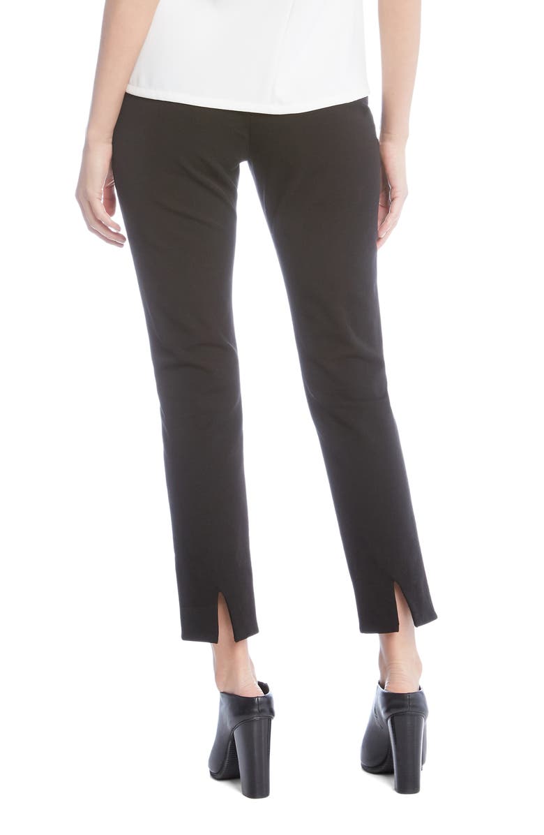 FIFTEEN TWENTY High Waist Slit Hem Ankle Pants, Alternate, color, Black