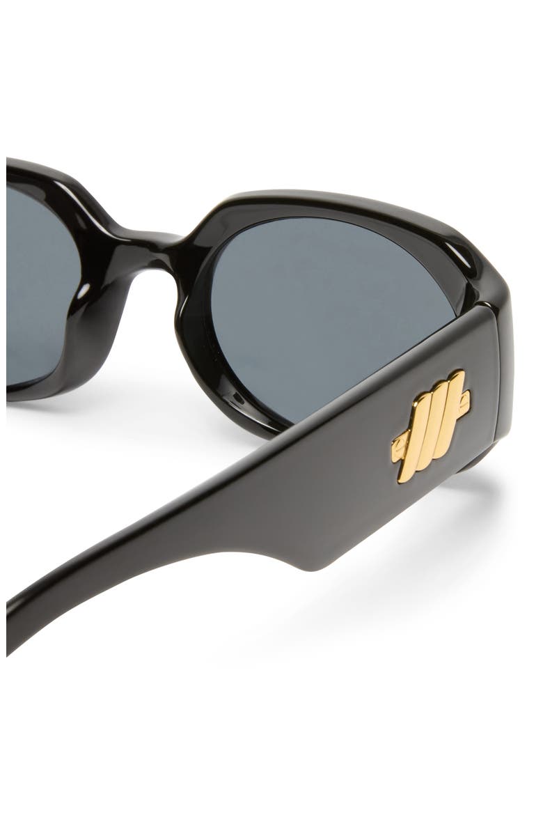 Shebang 52mm Rectangular Sunglasses, Alternate, color, BLACK